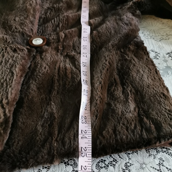 Vintage Fashion House Furs Brown Beaver Coat Med - Picture 7 of 8
